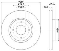 Hella Bremsscheibe Vorderachse  8DD 355 120-591