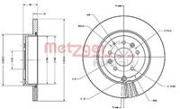 Metzger Bremsscheibe Hinterachse  6110228