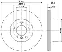 bmw Remschijf 8DD355120901