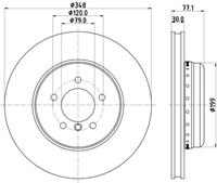 Hella Pagid GmbH Remschijf 8DD355120981