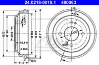 Bremstrommel Hinterachse ATE 24.0218-0018.1