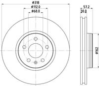 Hella Bremsscheibe Vorderachse  8DD 355 125-181