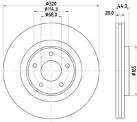 Hella Bremsscheibe Vorderachse  8DD 355 125-341