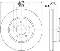 Hella Bremsscheibe Vorderachse  8DD 355 116-261