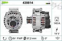 Dynamo / Alternator NEW ORIGINAL PART Valeo, Spanning (Volt)14V, u.a. für Skoda, Audi, Cupra, VW, Seat