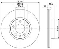 Hella Bremsscheibe Vorderachse  8DD 355 127-091