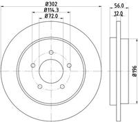 Hella Bremsscheibe Hinterachse  8DD 355 116-271