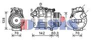 AKS Dasis Kompressor, Klimaanlage  852397N