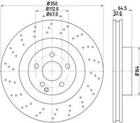 Hella Pagid GmbH Remschijf 8DD355128931