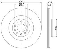 Hella Pagid GmbH Remschijf Gecoat 55424PRO 8DD355120091