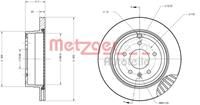 Metzger Bremsscheibe Hinterachse  6110294