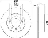 Hella Pagid GmbH Remschijf 8DD355129201