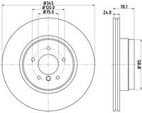 Hella Pagid GmbH Remschijf 8DD355129321