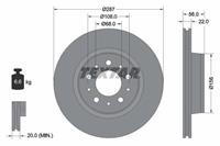 Textar Bremsscheibe Vorderachse  92051300