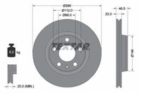 Textar Bremsscheibe Vorderachse  92083503