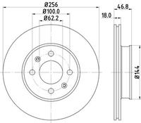 Hella Bremsscheibe Vorderachse  8DD 355 116-561