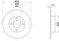 Textar Bremsscheibe Hinterachse  92096500