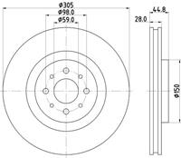 Hella Pagid GmbH Remschijf 8DD355117111