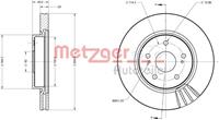 Metzger Bremsscheibe Vorderachse  6110329