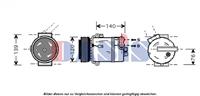 AKS Dasis Kompressor, Klimaanlage  850674N