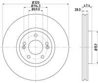 Hella Pagid GmbH Remschijf 8DD355117971