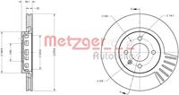 Metzger Bremsscheibe Vorderachse  6110337