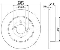 Hella Pagid GmbH Remschijf Gecoat 55423PRO 8DD355118511