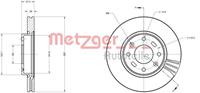 Metzger Bremsscheibe Vorderachse  6110360