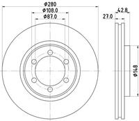 Hella Bremsscheibe Vorderachse  8DD 355 118-681