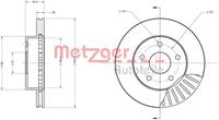 Metzger Bremsscheibe Vorderachse  6110364