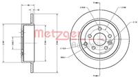 Metzger Bremsscheibe Hinterachse  6110366