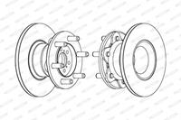 Remschijf FERODO FCR104A, 1 Stuk