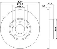 Hella Bremsscheibe Vorderachse  8DD 355 102-781