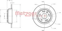 Metzger Bremsscheibe Hinterachse  6110392