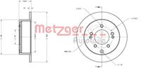 Metzger Bremsscheibe Hinterachse  6110396