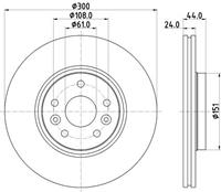 Hella Bremsscheibe Vorderachse  8DD 355 120-941