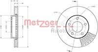 Metzger Bremsscheibe Vorderachse  6110421