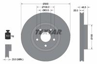 Textar Bremsscheibe Vorderachse  92141303