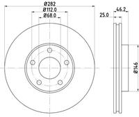 Hella Bremsscheibe Vorderachse  8DD 355 105-551