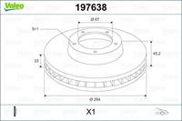 Valeo Bremsscheibe Vorderachse  197638