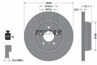 Textar Bremsscheibe Hinterachse  92137903