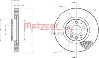 Metzger Bremsscheibe Vorderachse  6110436