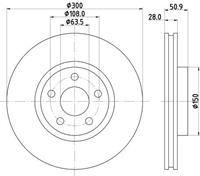 Hella Bremsscheibe Vorderachse  8DD 355 125-511