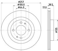 Hella Bremsscheibe Vorderachse  8DD 355 125-241