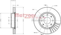 Metzger Bremsscheibe Vorderachse  6110467