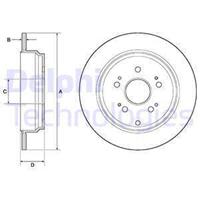 Delphi Bremsscheibe Hinterachse  BG4694C