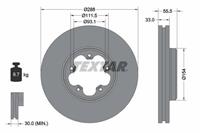 Textar Bremsscheibe Vorderachse  93260600