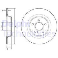 Delphi Bremsscheibe Hinterachse  BG4790C