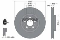 Textar Bremsscheibe Vorderachse  92178203