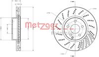 Metzger Bremsscheibe Vorderachse  6110501